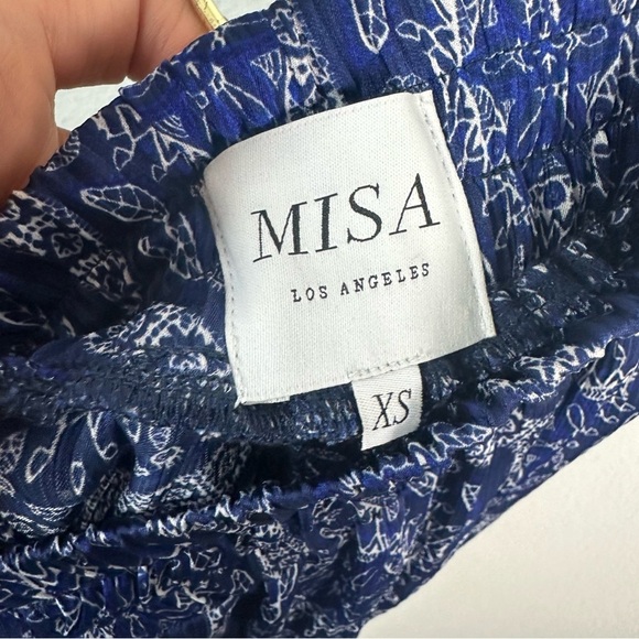 New Misa Los Angeles Saya Cami & Joggers In Lapis Tile Size XS - Picture 9 of 12